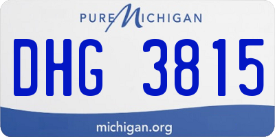 MI license plate DHG3815