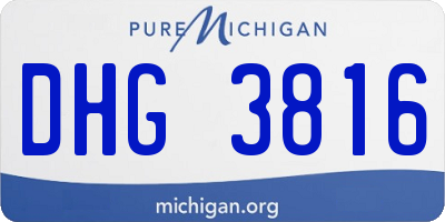 MI license plate DHG3816