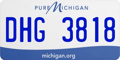 MI license plate DHG3818