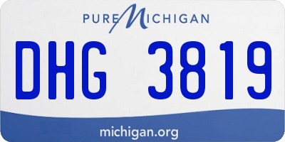 MI license plate DHG3819