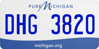 MI license plate DHG3820