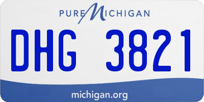 MI license plate DHG3821