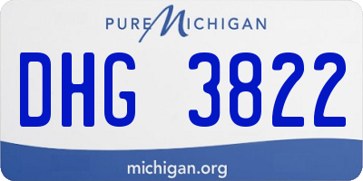 MI license plate DHG3822