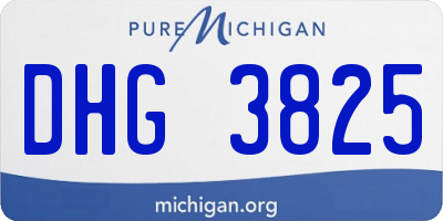 MI license plate DHG3825