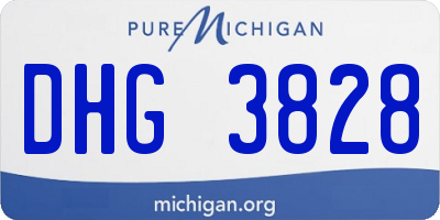 MI license plate DHG3828
