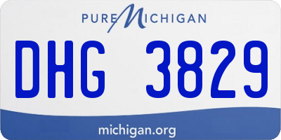 MI license plate DHG3829