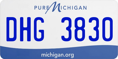 MI license plate DHG3830