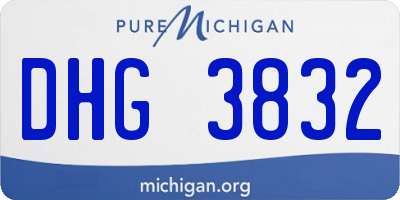 MI license plate DHG3832