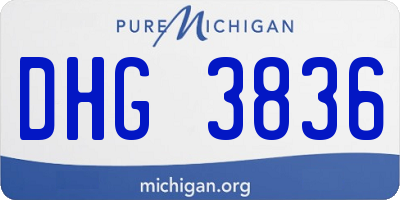 MI license plate DHG3836