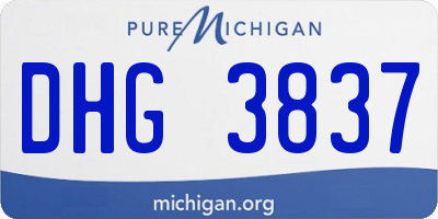 MI license plate DHG3837