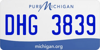 MI license plate DHG3839