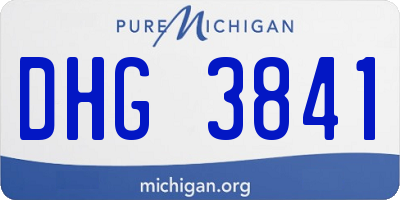 MI license plate DHG3841