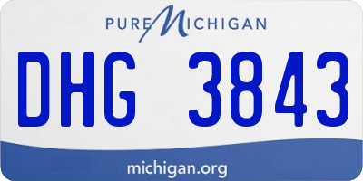 MI license plate DHG3843