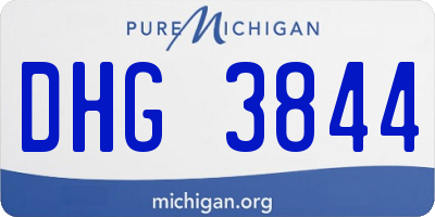 MI license plate DHG3844