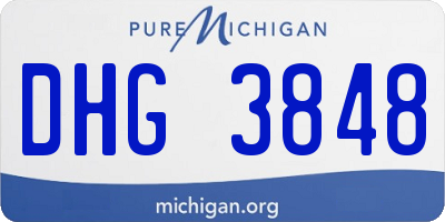 MI license plate DHG3848