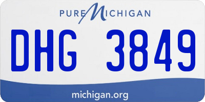 MI license plate DHG3849