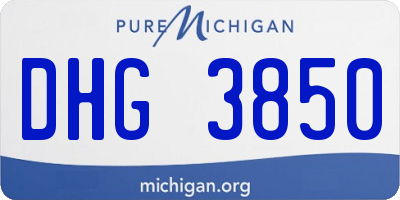 MI license plate DHG3850