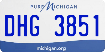 MI license plate DHG3851