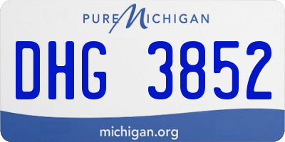 MI license plate DHG3852