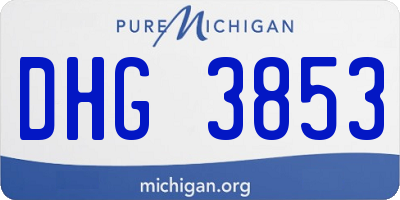 MI license plate DHG3853