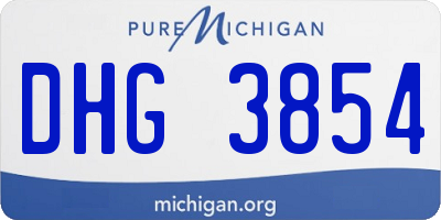 MI license plate DHG3854