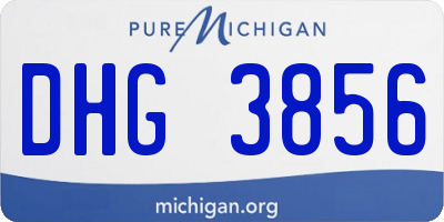 MI license plate DHG3856