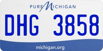 MI license plate DHG3858