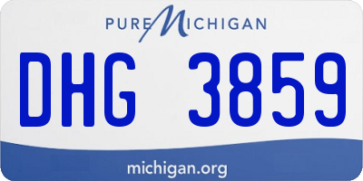 MI license plate DHG3859