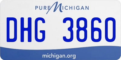 MI license plate DHG3860
