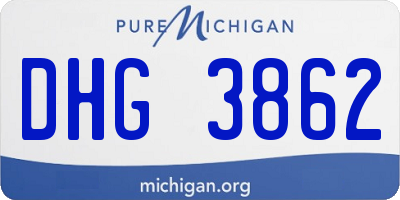 MI license plate DHG3862