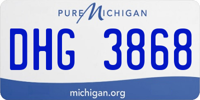 MI license plate DHG3868