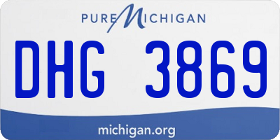 MI license plate DHG3869