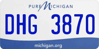 MI license plate DHG3870
