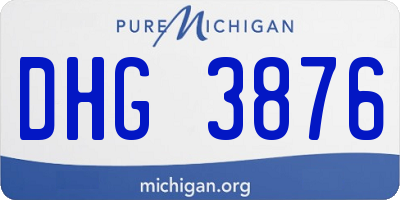 MI license plate DHG3876