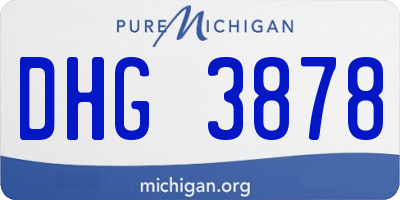 MI license plate DHG3878