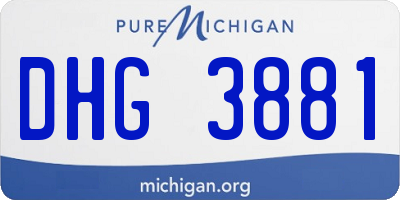 MI license plate DHG3881