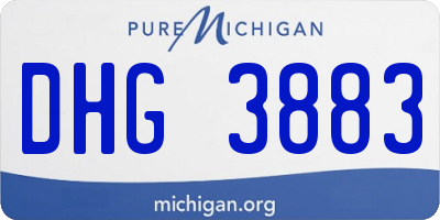 MI license plate DHG3883