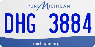 MI license plate DHG3884