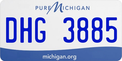 MI license plate DHG3885
