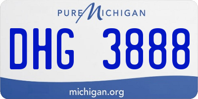 MI license plate DHG3888