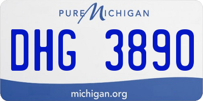 MI license plate DHG3890