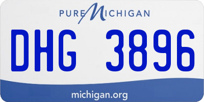 MI license plate DHG3896