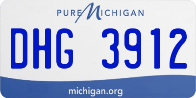 MI license plate DHG3912
