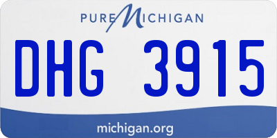 MI license plate DHG3915