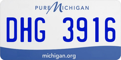 MI license plate DHG3916