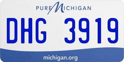 MI license plate DHG3919