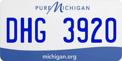 MI license plate DHG3920