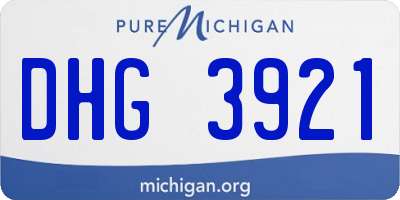 MI license plate DHG3921