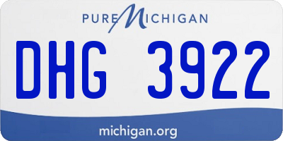 MI license plate DHG3922