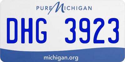 MI license plate DHG3923